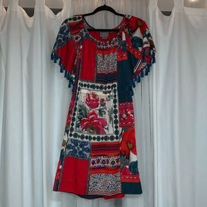 Vanessa Virginia Tassel Off The Shoulder Dress